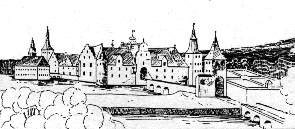 Zeichnung der ehemaligen Wasserburg in Honsdorf Image